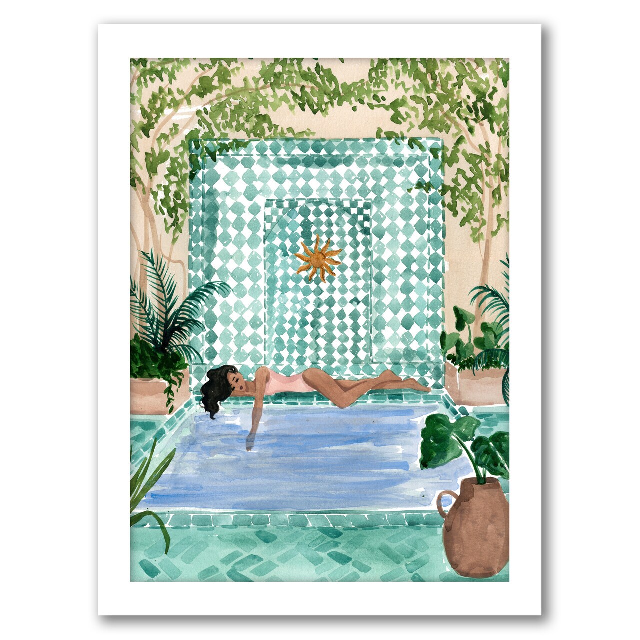Poolside Siesta by Sabina Fenn Frame  - Americanflat